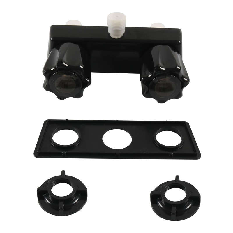 A7616-02 Dual Knob RV Shower Faucet Valve Diverter(Black)
