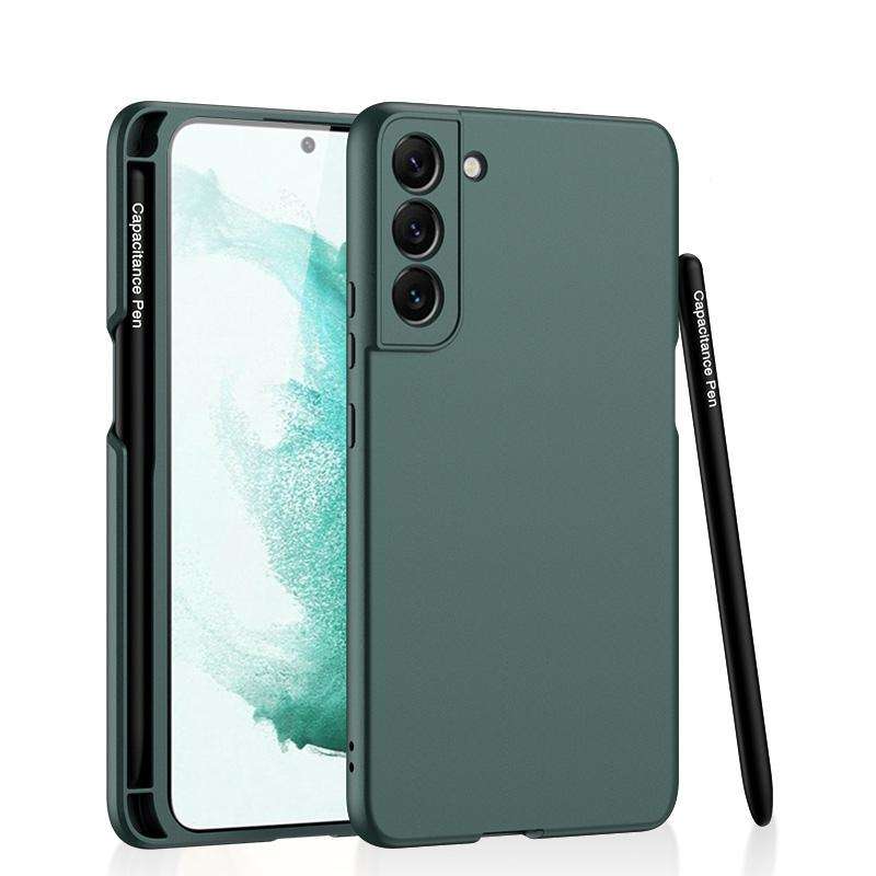 For Samsung Galaxy S22 5G GKK Ultra-thin Skin Feel Phone Case with Stylus(Forest Green)
