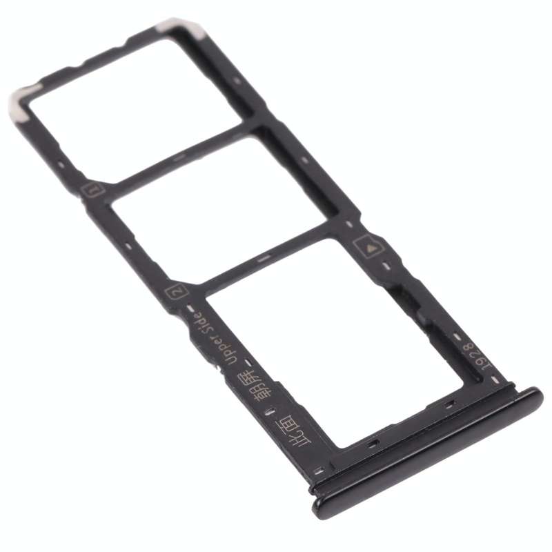 For vivo Y11s V2028 SIM Card Tray + SIM Card Tray + Micro SD Card Tray (Black)