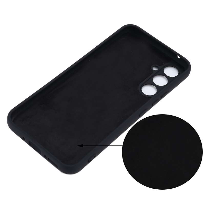 For Samsung Galaxy A54 5G Color Liquid Silicone Phone Case(Black)
