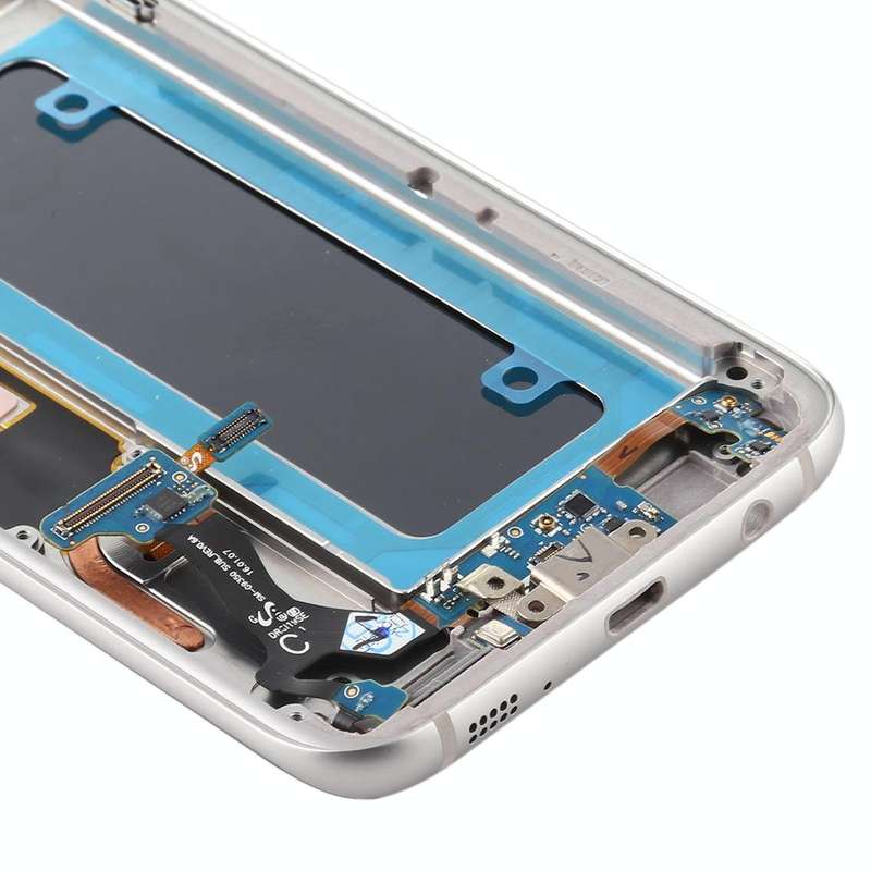 OLED LCD Screen for Samsung Galaxy S7 Edge / SM-G935F Digitizer Full Assembly with Frame (Gold)