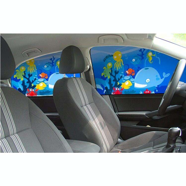 Car Cartoon Magnetic Sunshade Sunscreen Telescopic Collapsible Sunshield, Size:Driving(Rabbit)
