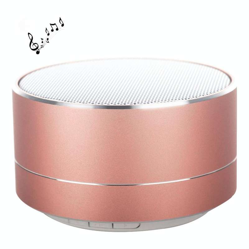 A10 Mini Portable Bluetooth Speaker Built-in MIC & LED, Support Hands-free Calls & TF Card(Rose G...