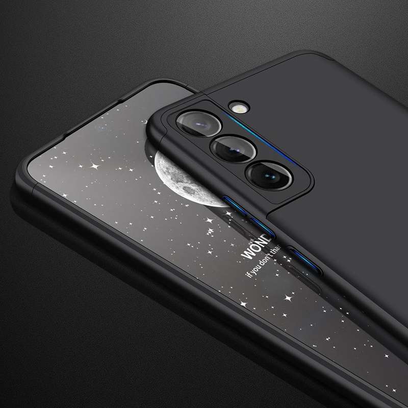 For Samsung Galaxy S22 5G GKK Three Stage Splicing PC Phone Case(Black)