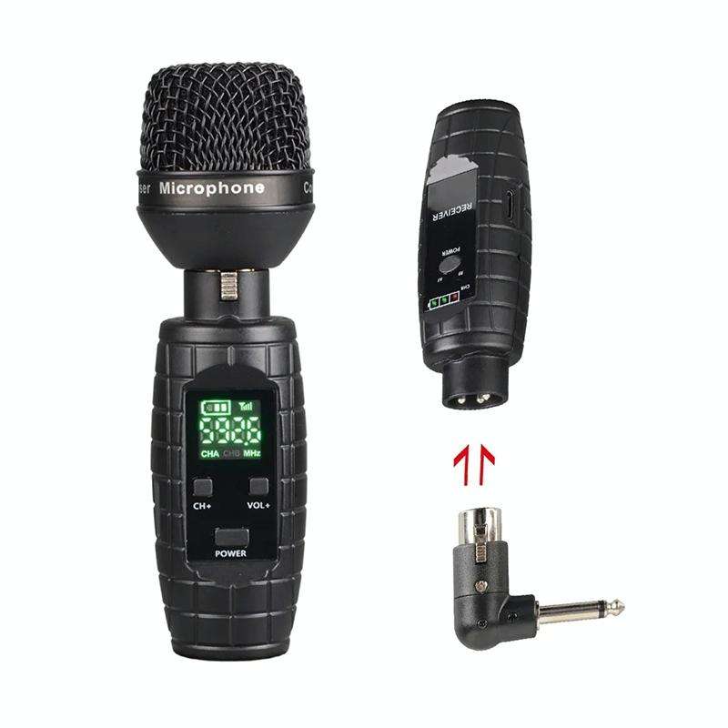 XTUGA U-95 Wireless XLR Transmitter and Receiver UHF Wireless Guitar Transmitter Receiver With Co...