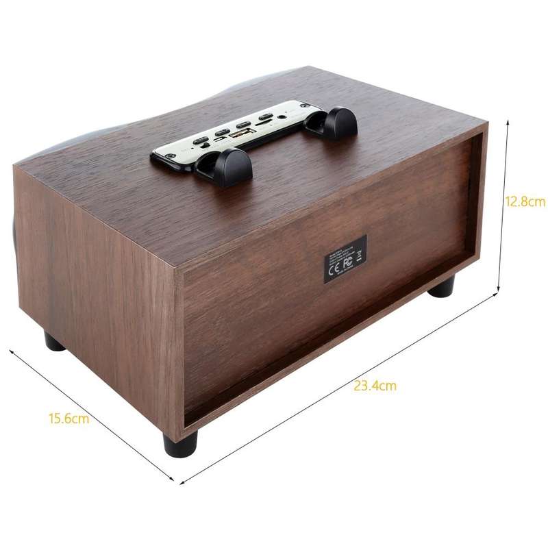 X6 Portable Wooden Wireless Speaker Subwoofer Stereo Bluetooth Speakers Radio FM Desktop