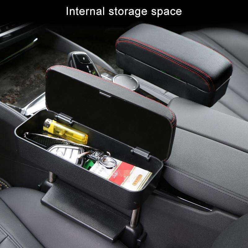 Universal Car Wireless Qi Standard Charger PU Leather Wrapped Armrest Box Cushion Car Armrest Box...