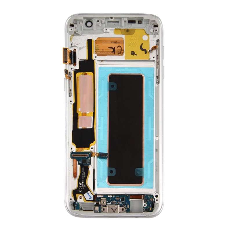 Original LCD Screen and Digitizer Full Assembly with Frame & Charging Port Board & Volume Button ...