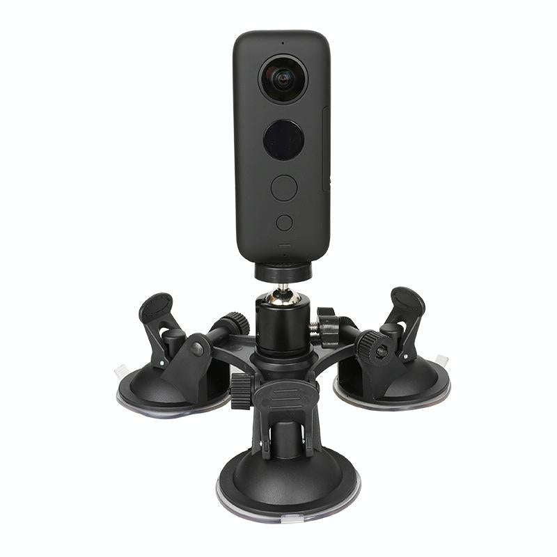 For Insta360 One X / One R Triangle Suction Cup Mount Holder with Ball-Head Tripod Adapter(3-Legs...