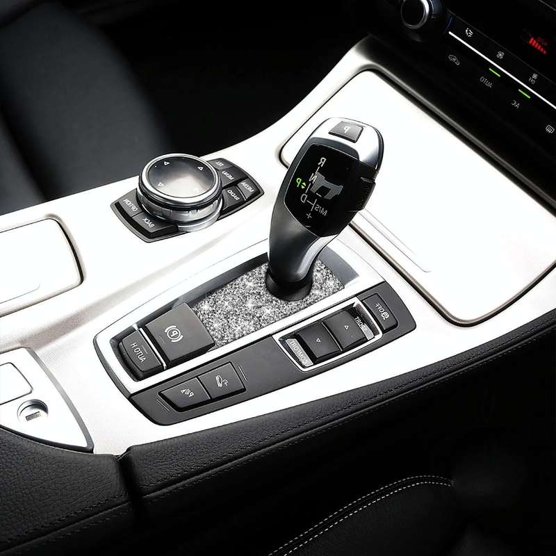 For BMW 5 Series GT X3 X4 2009-2016 Car Gear Handle Below Diamond Decorative Sticker, Right-hand ...