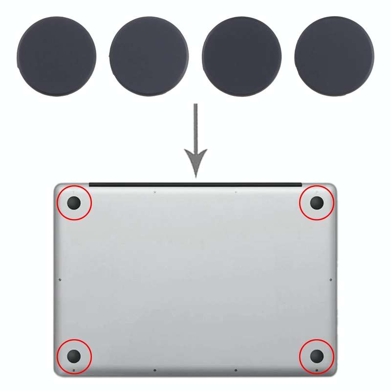 For MacBook Pro A2442 A2485 A2681 2021 2022 4 in 1 Bottom Case Rubber Mats
