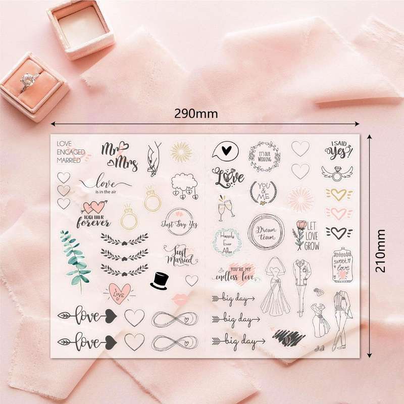 230 PCS Wedding Planning Stickers Engagement Planning Sticker Pack(4 sheets / set)