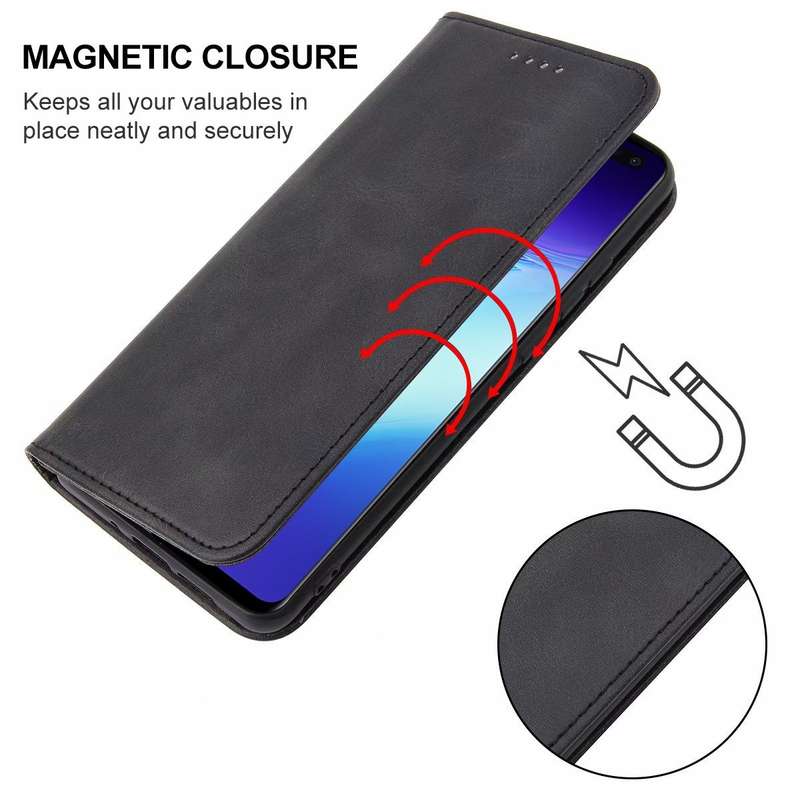 For Samsung Galaxy S10 5G Magnetic Closure Leather Phone Case(Black)