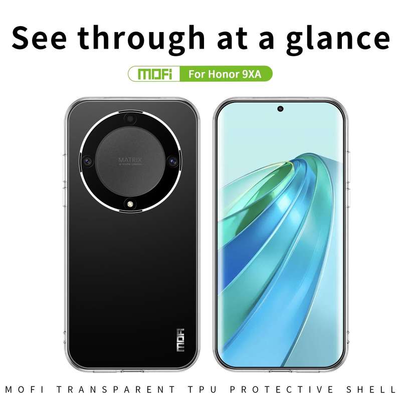 For Honor X9A MOFI Ming Series Ultra-thin TPU Phone Case(Transparent)