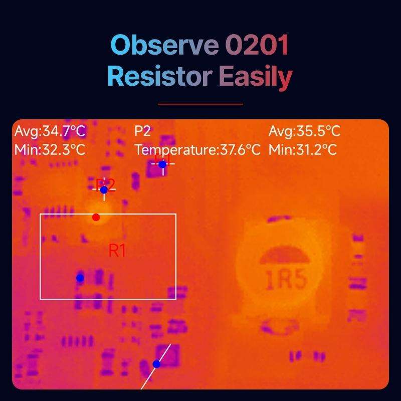 InfiRay P2 Pro 8-Pin iOS Phones Night Vision Infrared Thermal Imager with Magnetic Macro Lens (Grey)