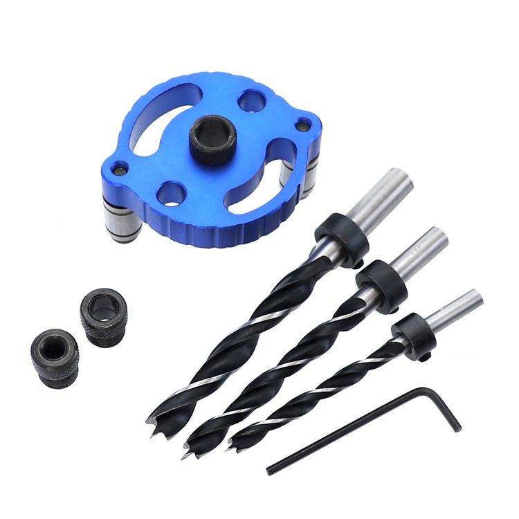 Woodworking Straight Hole Puncher Self-Centering Dowel Splicing Drilling Locator Woodworking Dril...