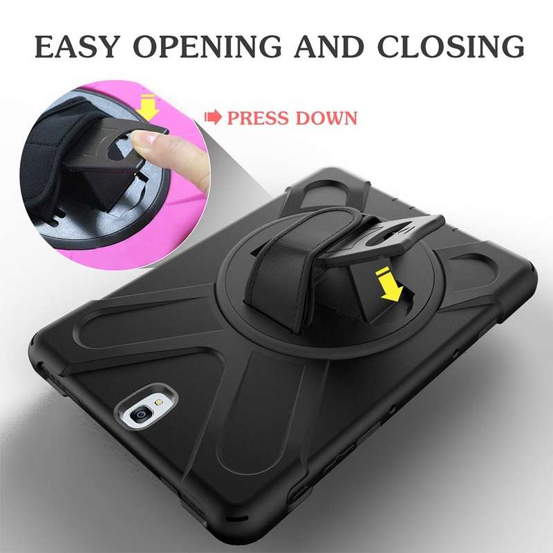 For Galaxy Tab S3 9.7 inch T820 360 Degree Rotation PC + Silicone Protective Case with Holder & H...