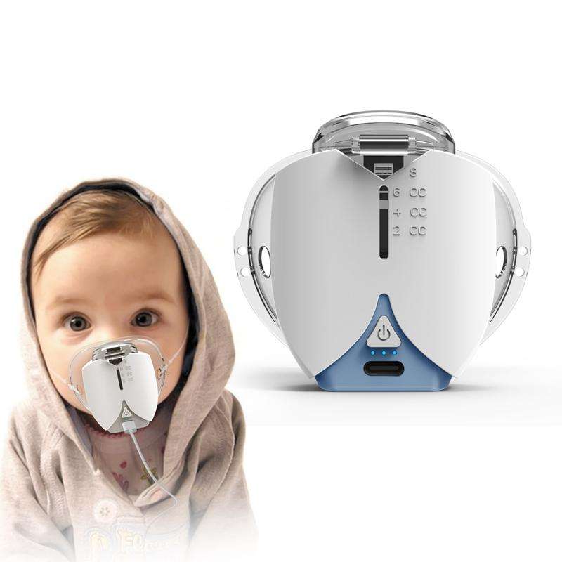 Hands-free Wearable Micro-mesh Nebulizer for Adults and Children ,Style: USB Style(Blue White)