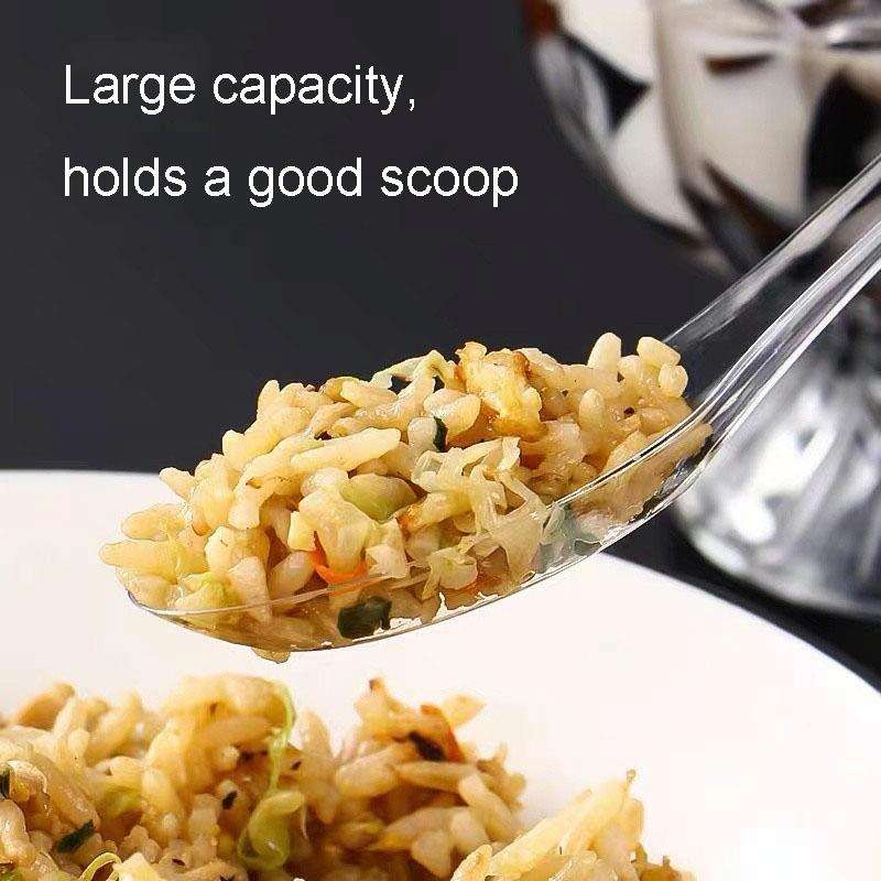 60pcs /Pack DY-103 Disposable PP Plastic Soup Spoon Packed Takeaway Scoop(White)