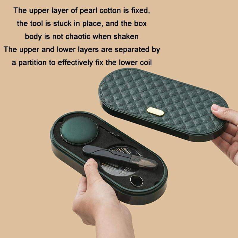 25 in 1 Home Portable Sewing Set Needle and Thread Storage Box(Black)