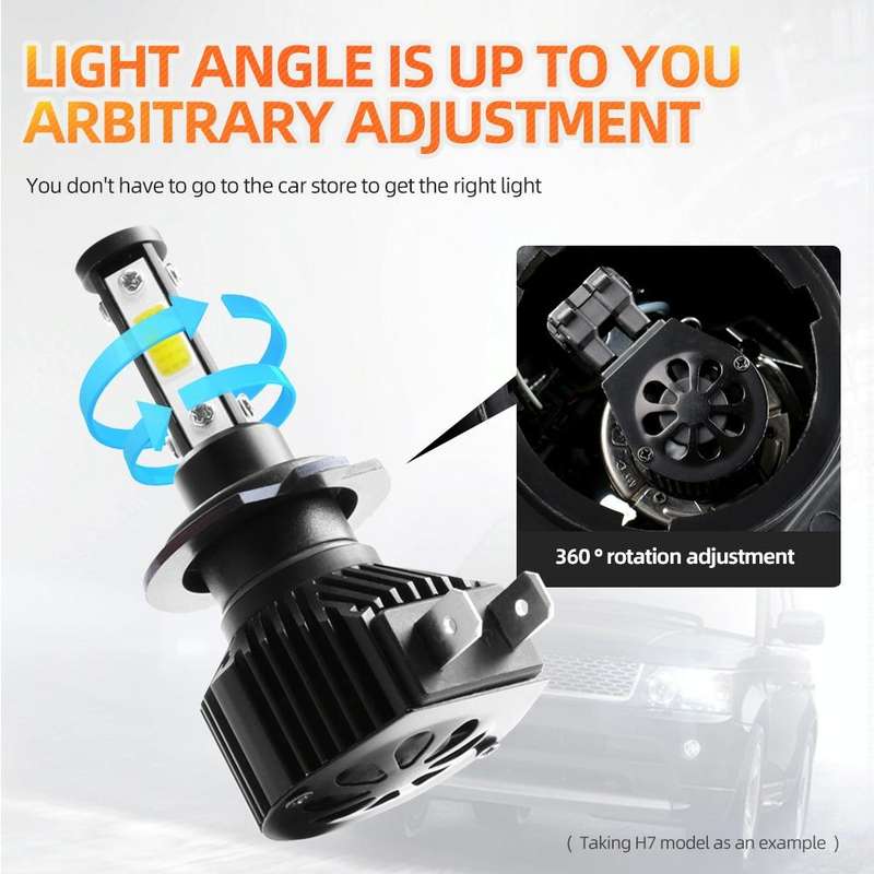 M6 H8 / H9 / H11 2 PCS DC9-36V / 25W / 6000K / 2500LM IP68 Waterproof Car LED Headlight(Cold Whit...