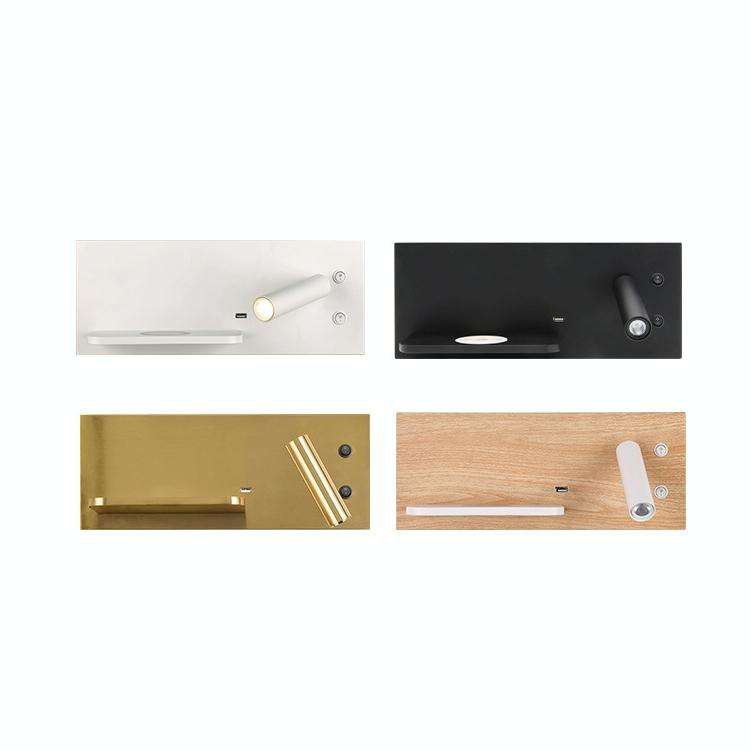 Left Wireless Wall Lamp USB 5V Charger Wall Lights Hotel Headboard Reading Lighting Spot Luminair...