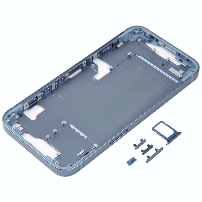 For iPhone 14 Middle Frame with Side Keys (Blue)