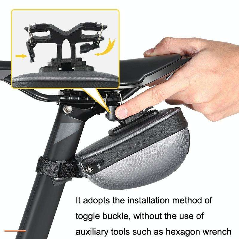 WEST BIKING Bicycle Mini Hardshell Tail Bag Saddle Bag(Black)