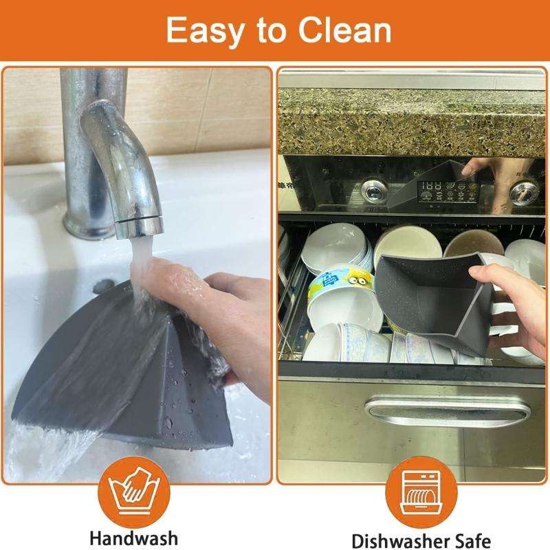 For Crockpot 6QT Slow Cooker Silicone Liners Divider Reusable Leak Proof Mats, Spec: Black 4 Comp...