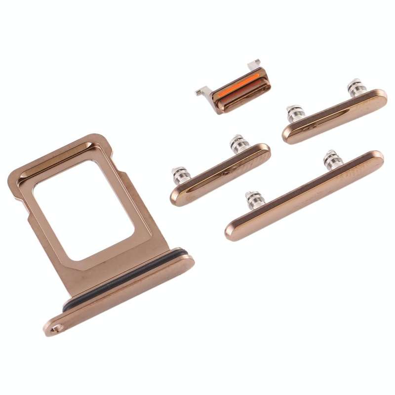SIM Card Tray + Side Key for iPhone 11 Pro / 11 Pro Max(Gold)