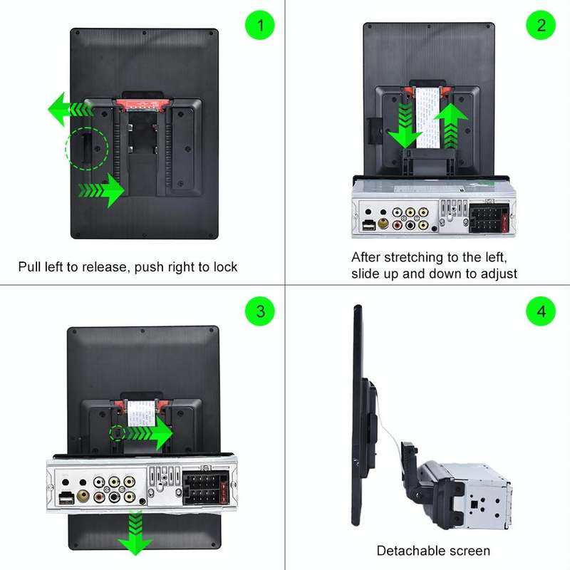 C800 9.5 Inch MP5 Single Butt Carplay Player, Style: Standard+4 Light Camera