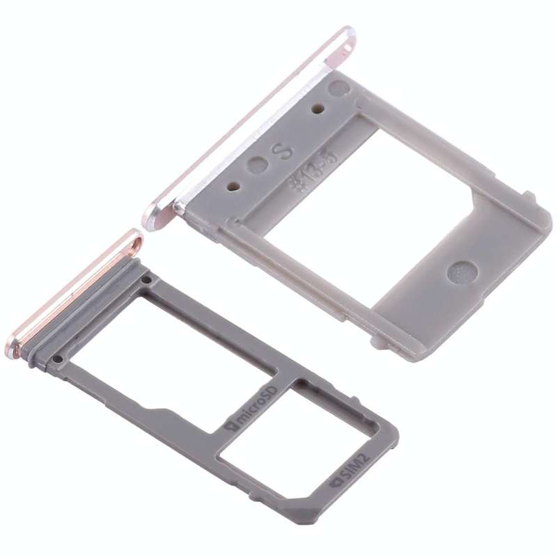 For Galaxy A520 / A720 2 SIM Card Tray + Micro SD Card Tray (Pink)