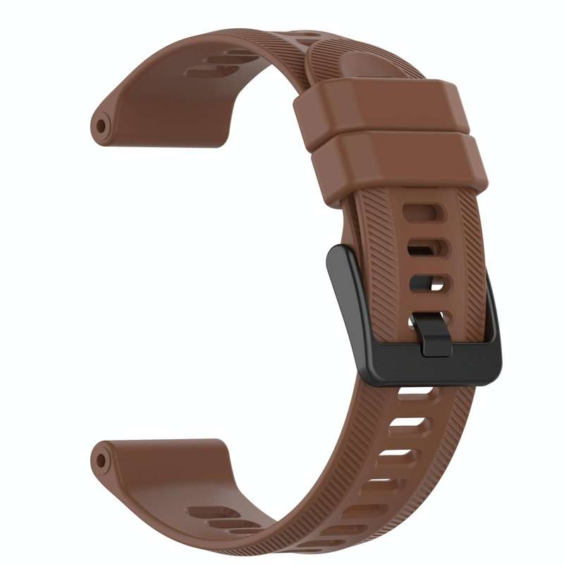 For Garmin Approach S62 22mm Solid Color Silicone Watch Band(Coffee Color)