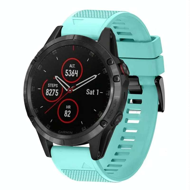 For Garmin Fenix 5 Plus 22mm Quick Release Silicone Watch Band(Mint Green)