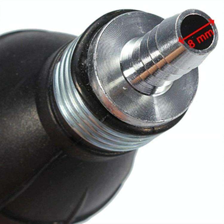 Universal Car Boat Motor Motorcycle Gasoline Pump Spherical Rubber Manual Fuel Pump, Size:6mm(Black)
