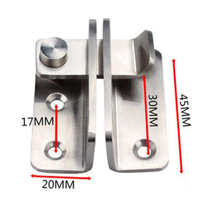 Small Left Open Stainless Steel Sliding Door Latch No Punch Latch Door Bolt Catch With Screw