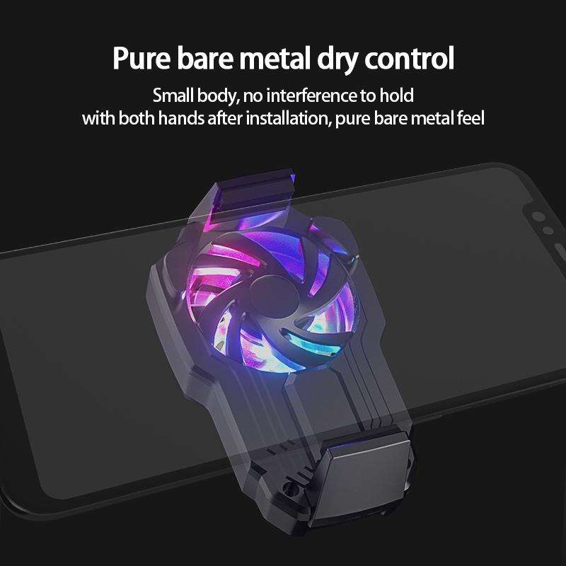 MeMo FL05 Fan Mobile Phone Radiator with Colorful Lights(Black)