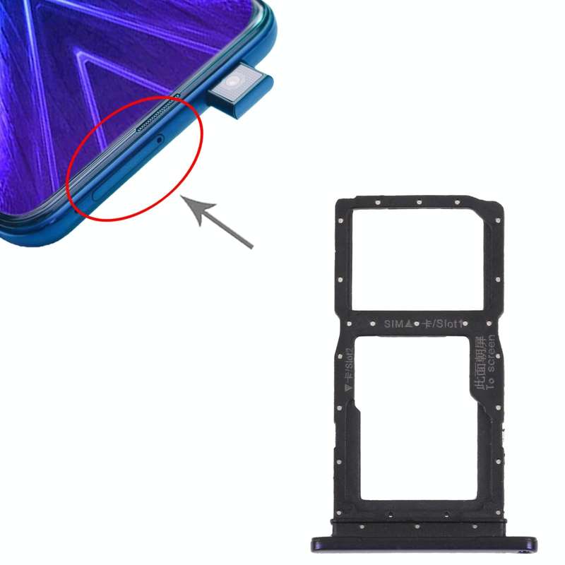SIM Card Tray + SIM Card Tray / Micro SD Card Tray for Honor 9X (Purple)