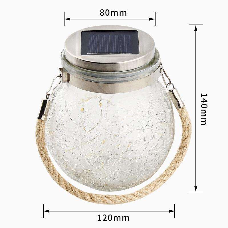 20 LED Solar Energy Glass Bottle Pendent Lamp IP44 Waterproof Outdoor Garden Decoration Light(Col...