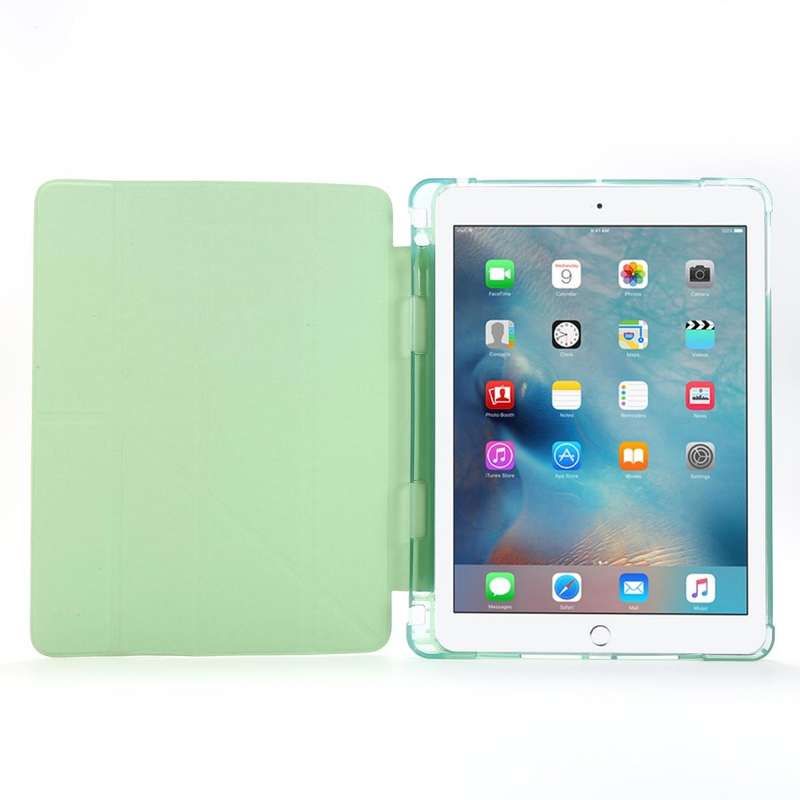 For iPad 9.7 (2018) & (2017) Airbag Deformation Horizontal Flip Leather Case with Holder & Pen Ho...