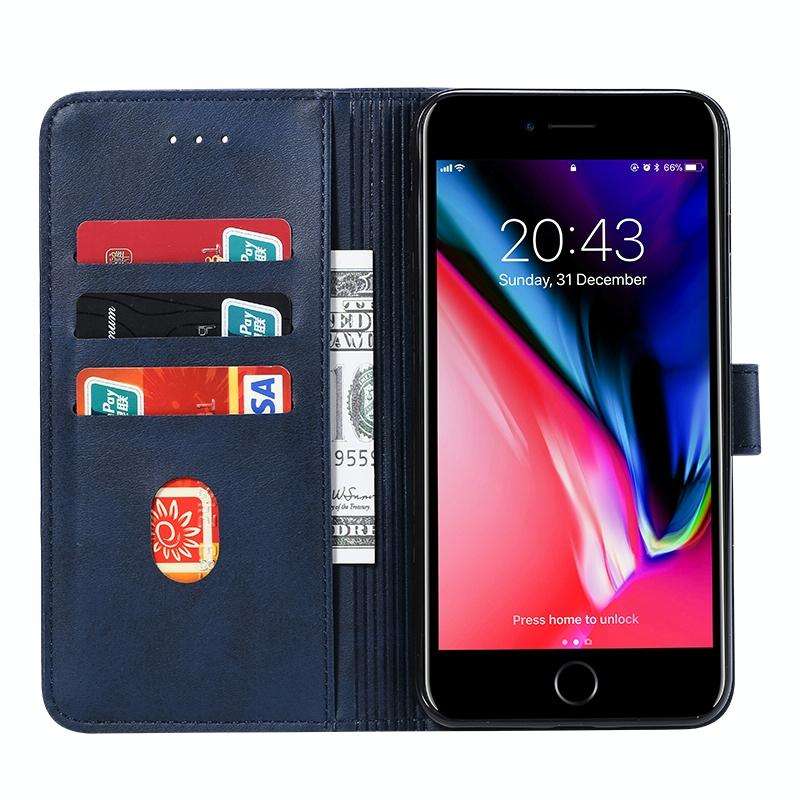 For iPhone 8 Plus / 7 Plus GUSSIM Magnetic Horizontal Flip Leather Case with Holder & Card Slots ...