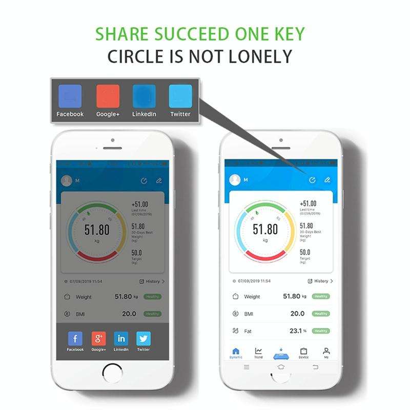 Smart Bluetooth Weight Scale Home Body Fat Measurement Health Scale Charge Model(Curve Black)