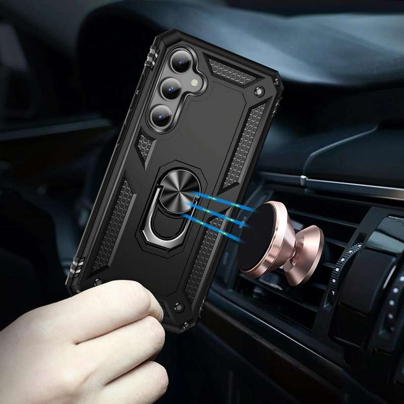 For Samsung Galaxy S23 FE 5G Shockproof TPU + PC Phone Case(Black)