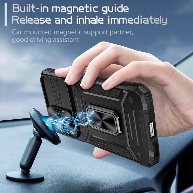 For Redmi Note 11 Pro 4G / 5G Global Camshield Robot TPU Hybrid PC Phone Case(Black)