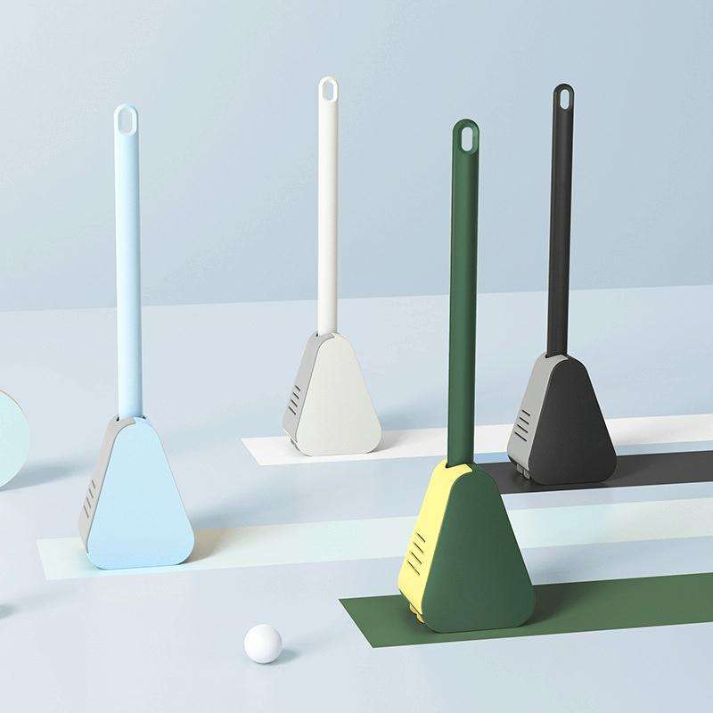 Golf Toilet Brush With Self-Opening And Closing Water-Proof Base(Blue)