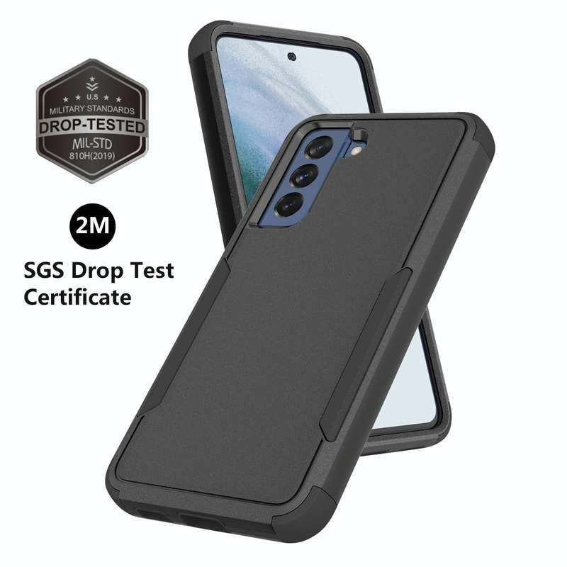 For Samsung Galaxy S21 FE TPU + PC Shockproof Protective Case(Black)