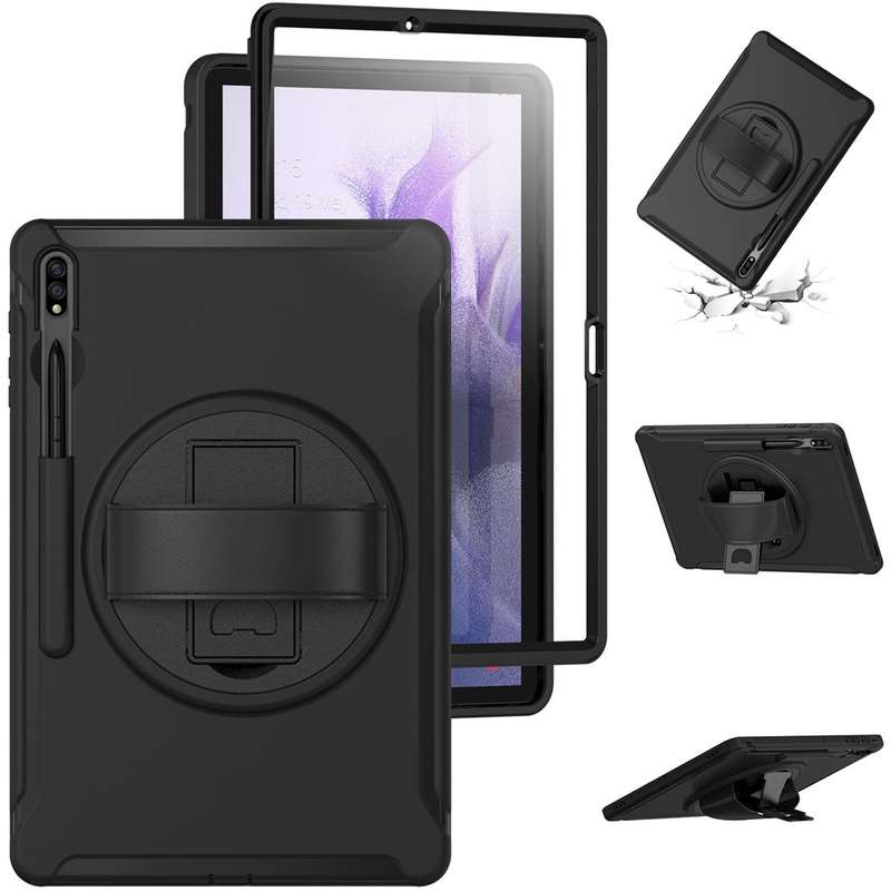 For Samsung Galaxy Tab S7 FE 12.4 inch T730 360 Degree Rotation PC+TPU Protective Cover with Hold...