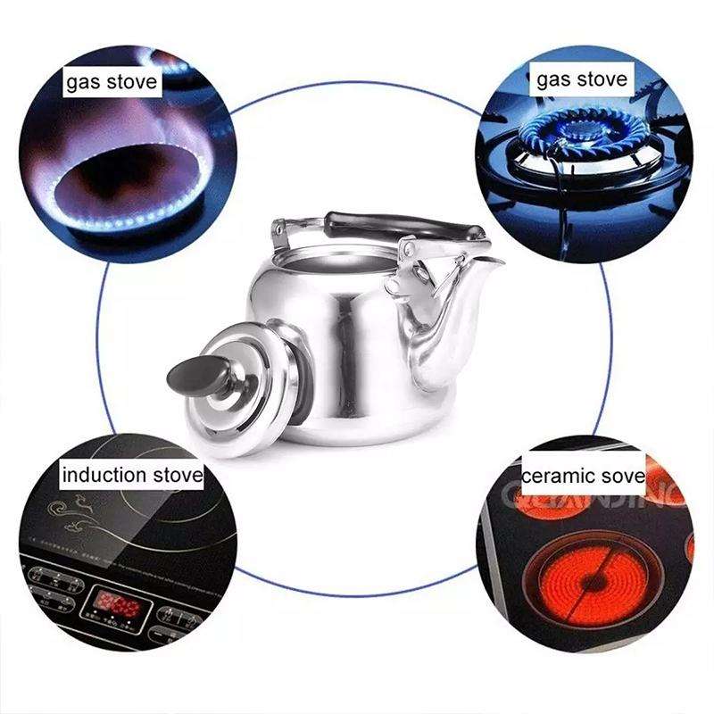 Stainless Steel Whistle Kettle for Induction Cooker Home Classical Piano Sound Singing Pot withou...