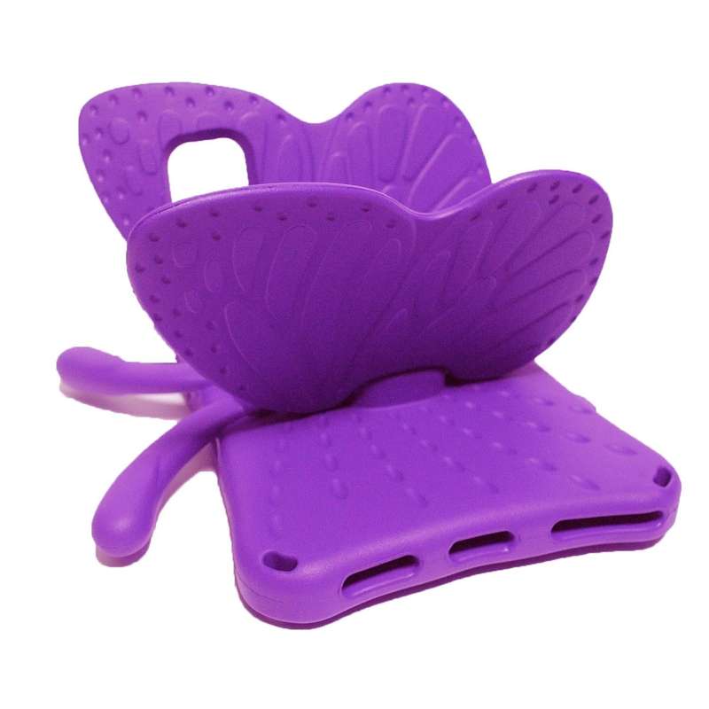 For Samsung Galaxy Tab A8 10.5 Butterfly Bracket Kids EVA Shockproof Tablet Case(Purple)