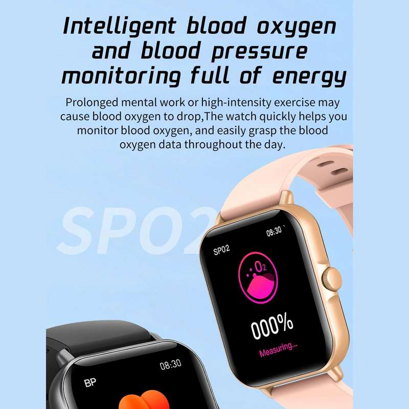 L21 1.69 inch TFT Screen Smart Watch,Support Blood Pressure Monitoring / Sleep Monitoring(Black)